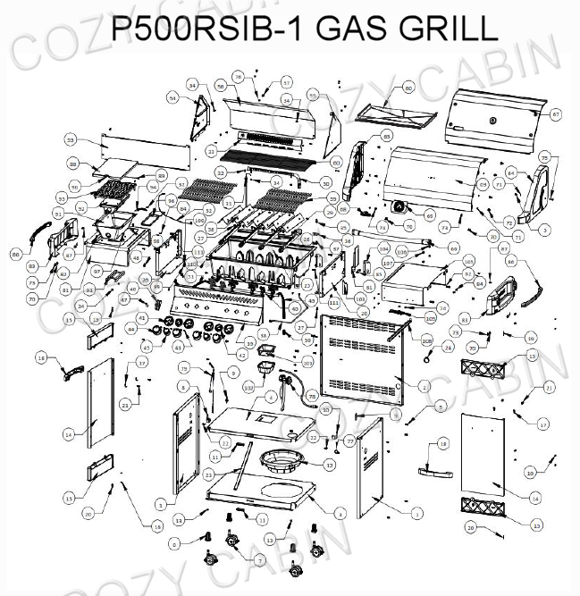 Prestige Series Gas Grill (P500RSIB-1) #P500RSIB-1